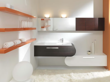 FLUX_US 6 - Double wall-mounted vanity unit with drawers by LASA IDEA - view 2